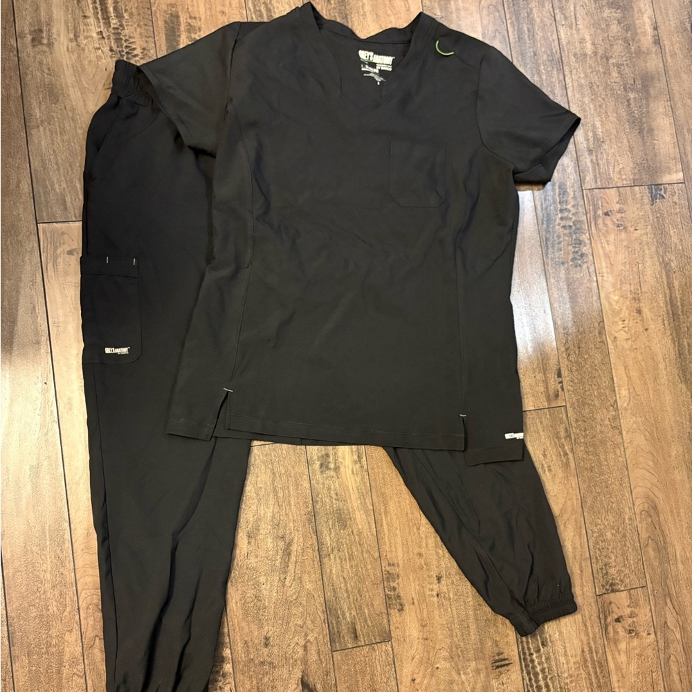 Greys anatomy Black Scrub Set